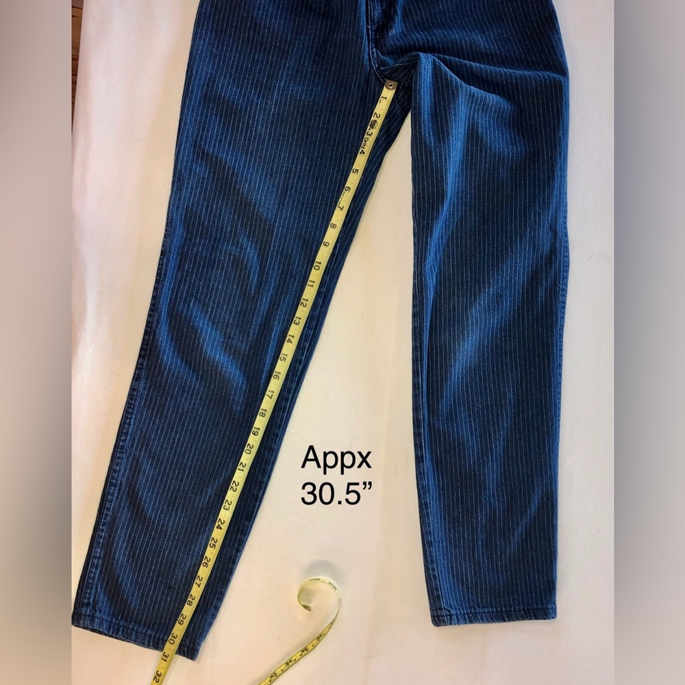Vintage Chic by H.I.S. High Rise Pinstripe Jeans (appx 23”) - Picture 10 of 14